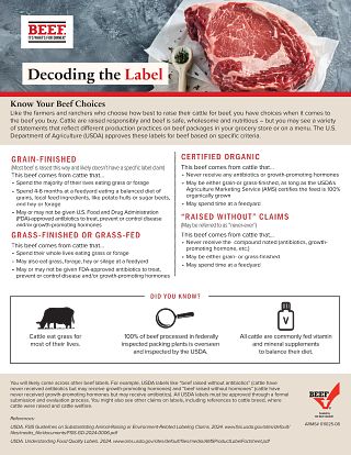 Beef Choices Fact Sheet