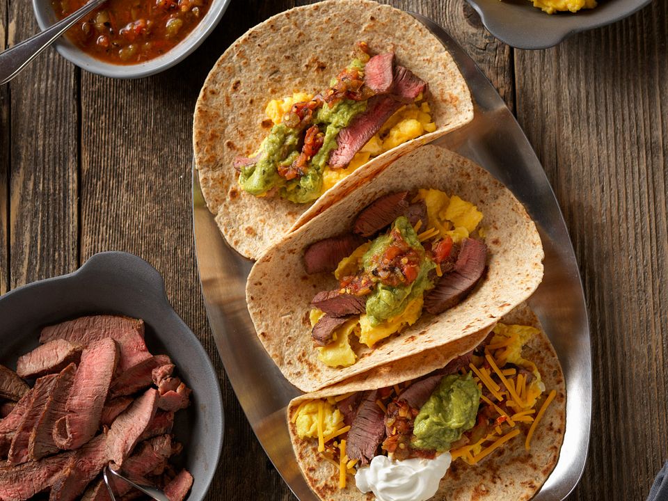 Steak and Eggs Breakfast Taco