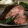 Beef Rib Roast with Chocolate-Port Sauce and Goat Cheese Potatoes