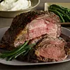 Beef Rib Roast with Chocolate-Port Sauce and Goat Cheese Potatoes