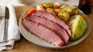 Corned Beef with potatoes and cabbage