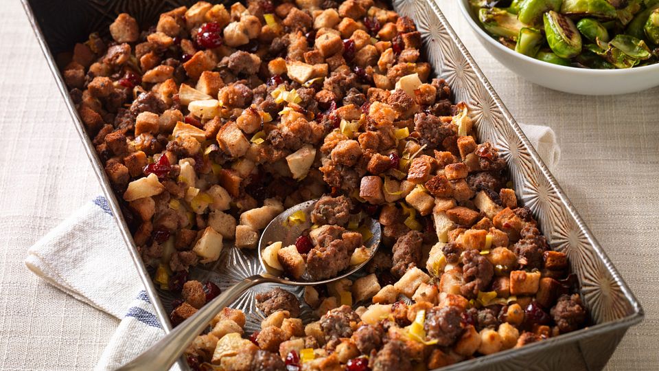 Beef Stuffing with Apples & Cranberries