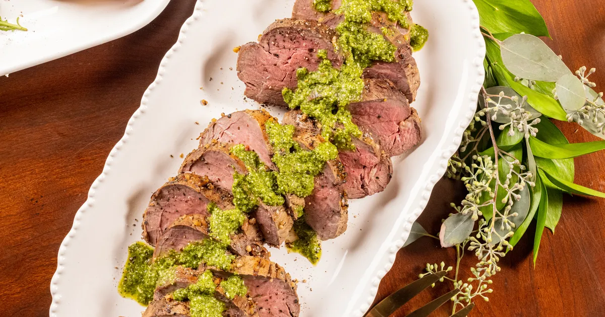 Garlic Roasted Tenderloin with Gremolata Sauce | Beef Loving Texans | Beef Loving Texans is your one