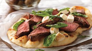 Grilled Steak and Fresh Mozzarella Flatbread