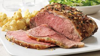 Herb-Topped Beef Roast with Roasted Cauliflower