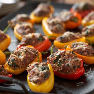 Beef and Couscous Stuffed Baby Bell Peppers