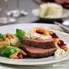 Tenderloin with Wine-Braised Onions and Herb Cheese