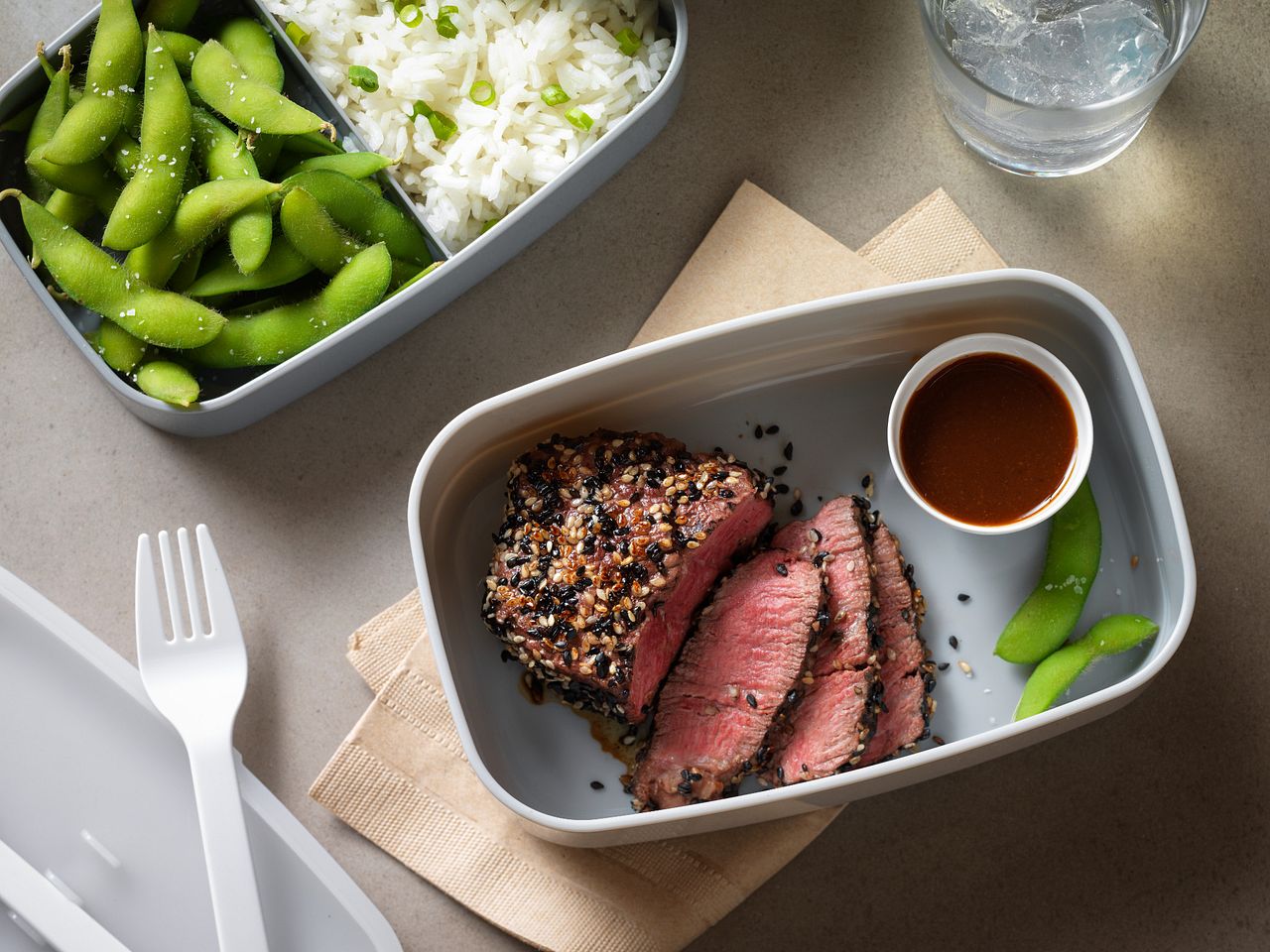 Sesame-Crusted Bento Box