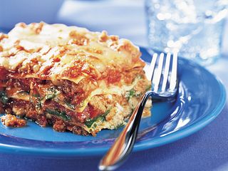 Beef, Arugula and Spinach Lasagna