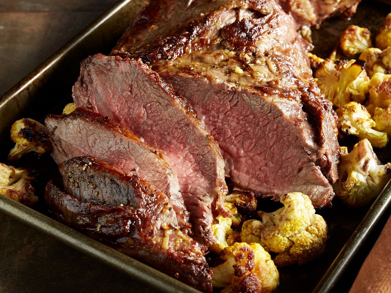 One sheet Pan Indian Beef & Cauliflower