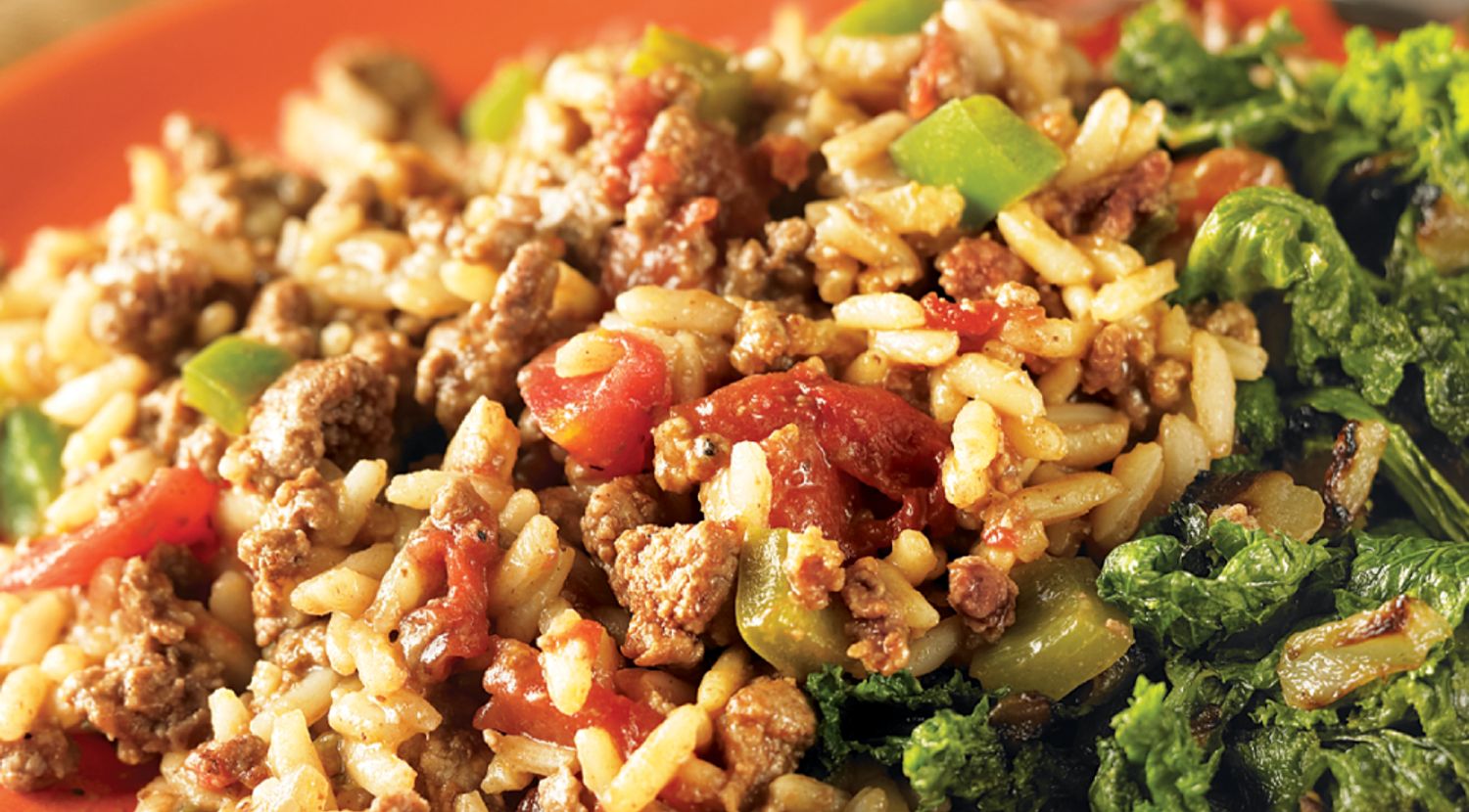 Kickin’ Cajun Dirty Rice Beef Loving Texans