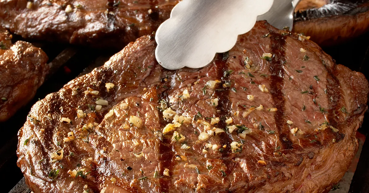 Ribeye Steaks with Blue Cheese Butter and Mushrooms | Beef Loving Texans | Beef Loving Texans is you