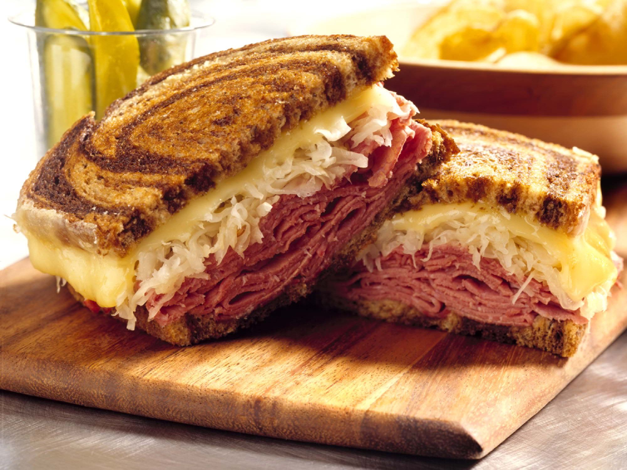 Classic Beef Reuben Sandwich.