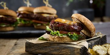 Beef Jerky Burger Sliders