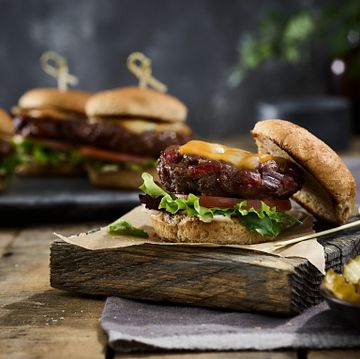 Beef Jerky Burger Sliders