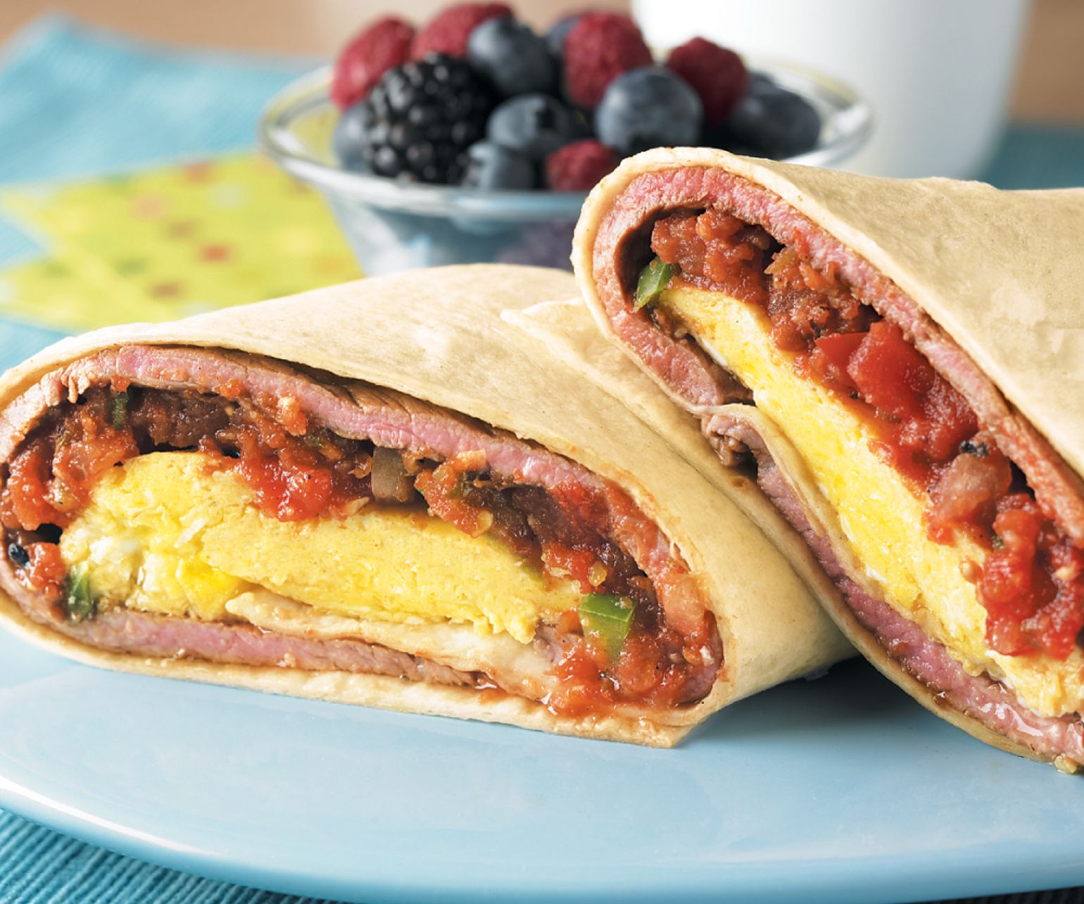 Breakfast Beef Burritos