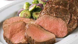 Beef Tenderloin with Easy Cranberry Balsamic Sauce