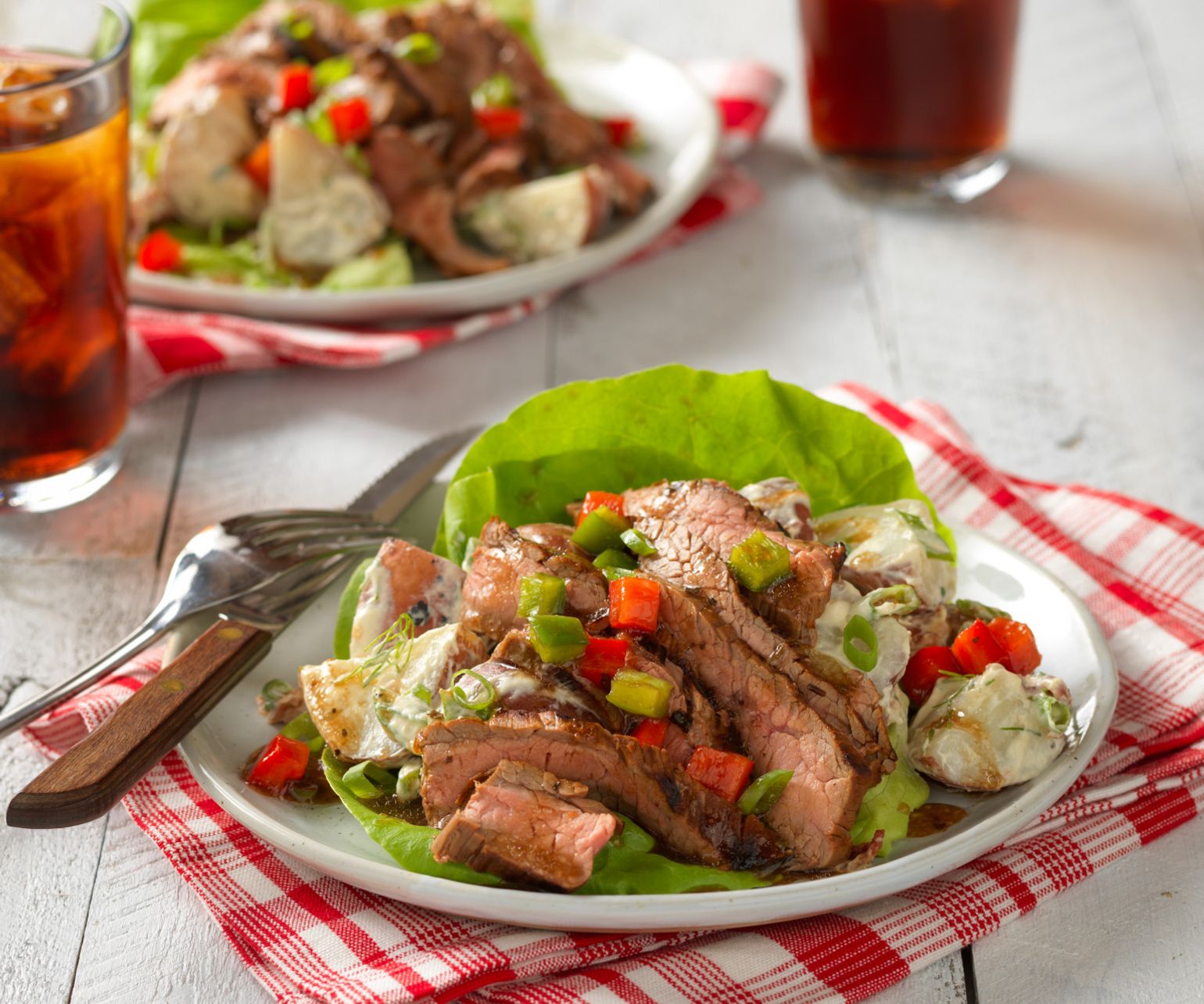 Grilled Flank Steak and Potato Salad