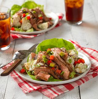 Grilled Flank Steak and Potato Salad