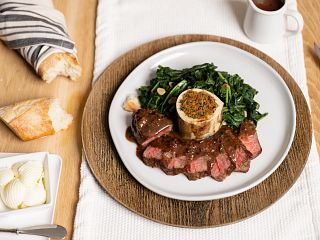Steak with Sauce Bordelaise
