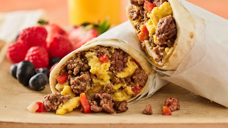 Beef Breakfast Burritos