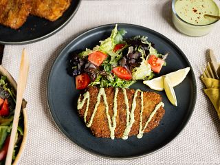 Beef Milanesa with Aji Verde