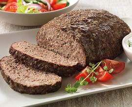 Athenian Beef Meatloaf with Cucumber-Yogurt Sauce