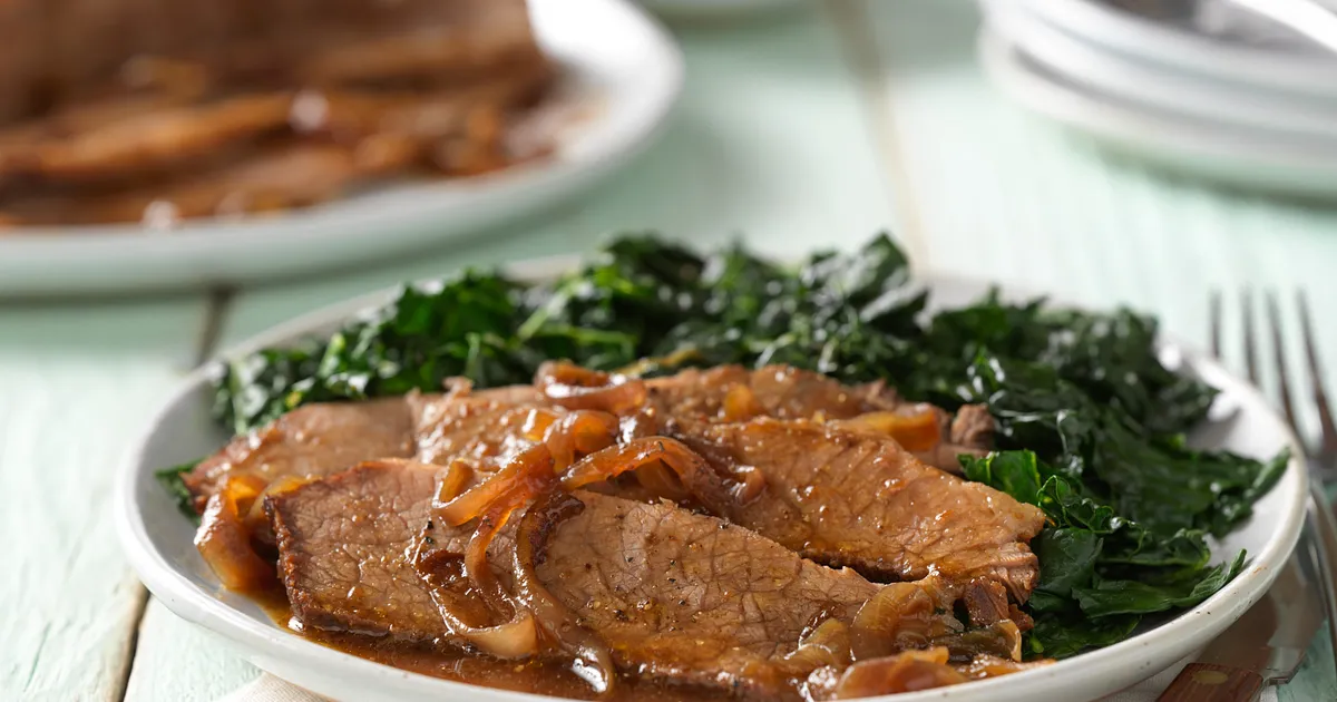 Pomegranate-Braised Beef Brisket with Caramelized Onions | Beef Loving Texans | Beef Loving Texans i