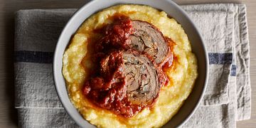 Slow-Cooked Beef & Mushroom Braciole