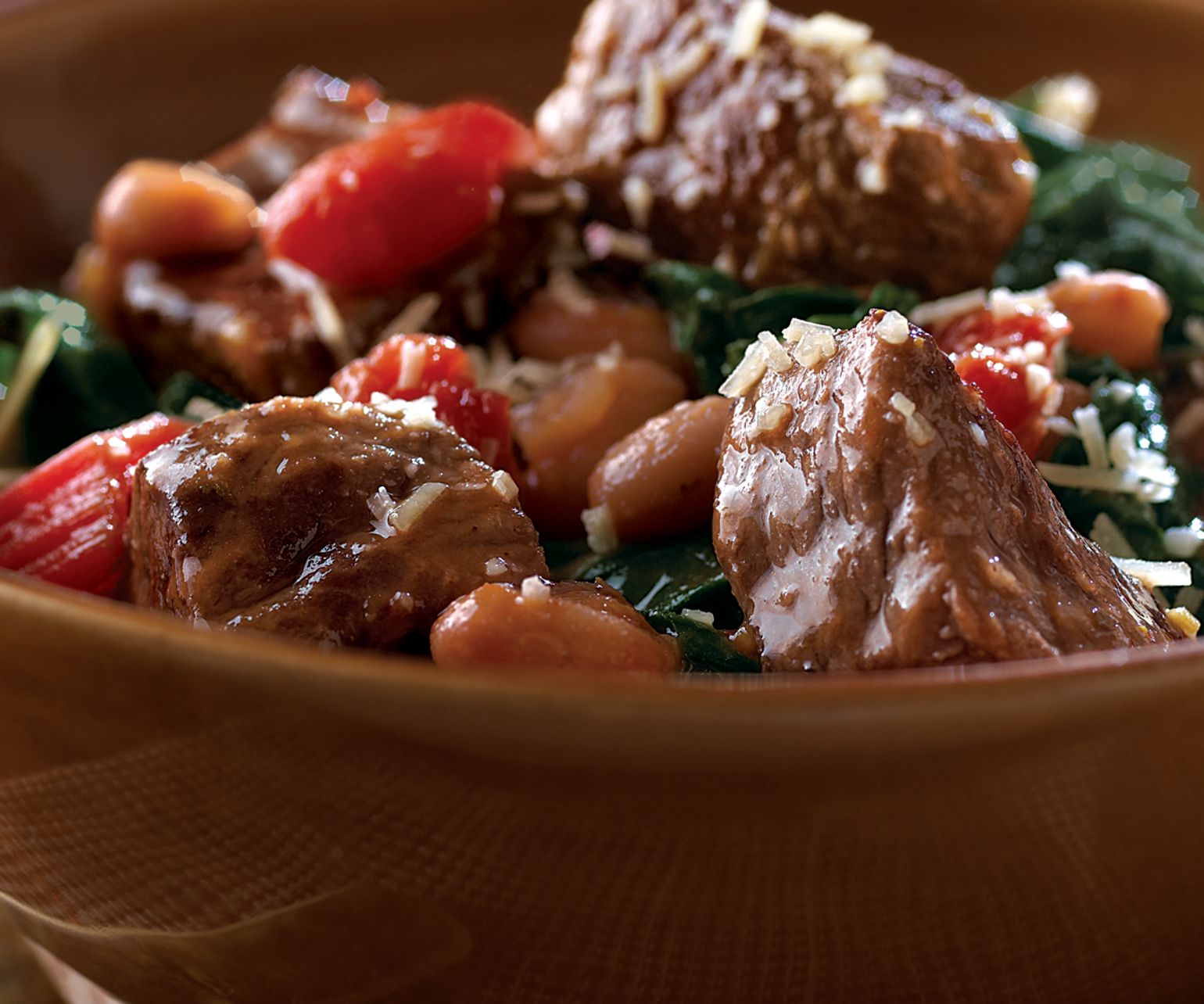 Beef, Bean and Spinach Ragout
