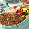 Eye of Round Steaks with Garlic-Yogurt Marinade