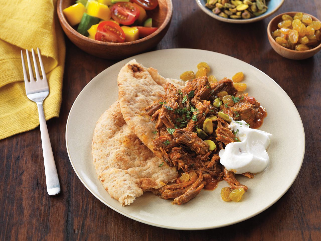 Slow Cooker Shredded Beef - Indian Variation
