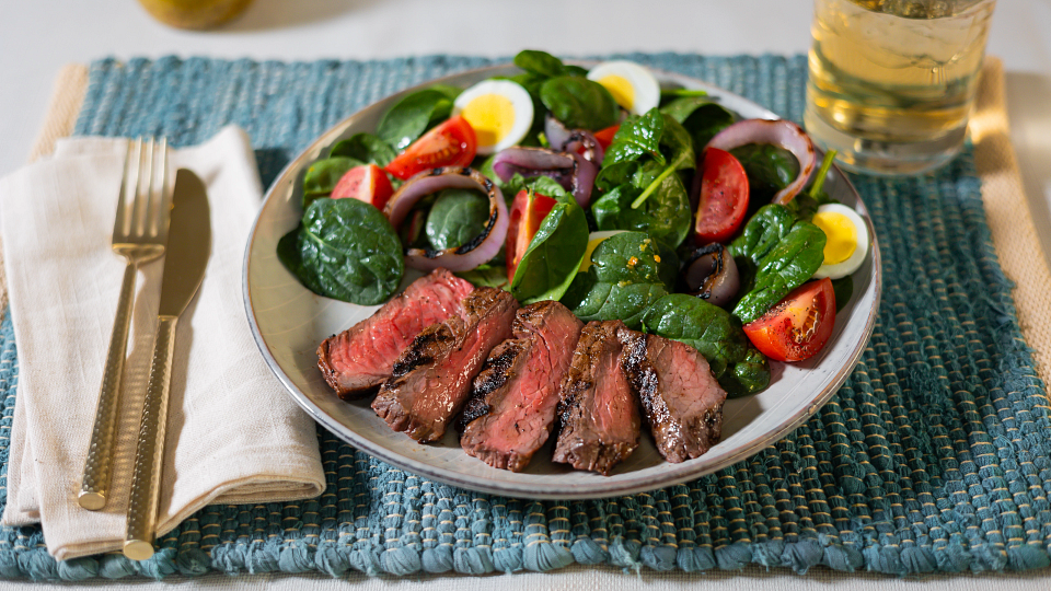 FY24 Garlic and Herb Steak Salad Still Image