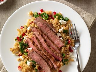 Pomegranate Steak with Quinoa