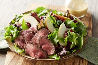 Tenderloin, Cranberry and Pear Salad with Honey Mustard Dressing