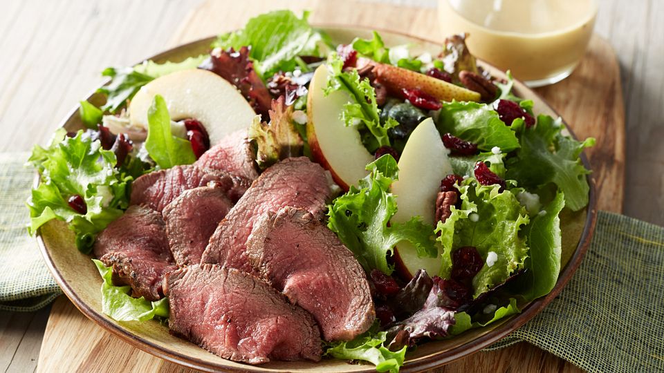 Beef Tenderloin, Cranberry and Pear Salad