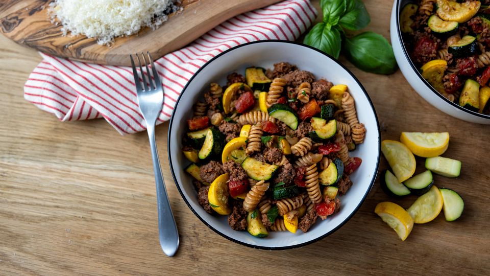 Beef Pasta Primavera