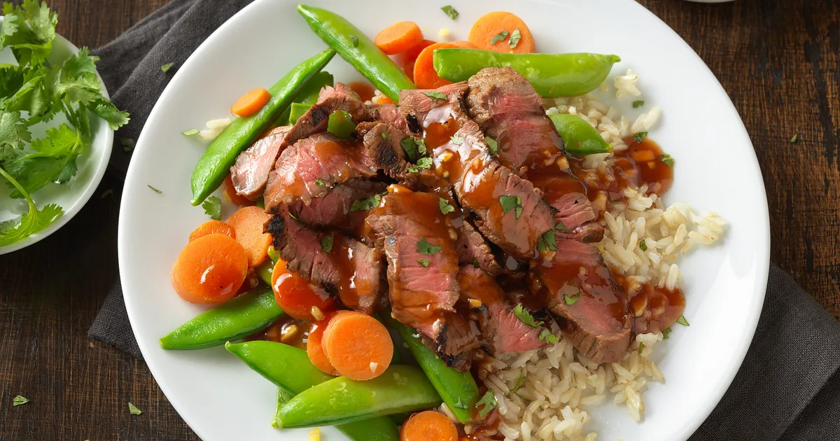 Grilled Top Round Steak with Plum Ginger Barbecue Sauce | Beef Loving Texans | Beef Loving Texans is