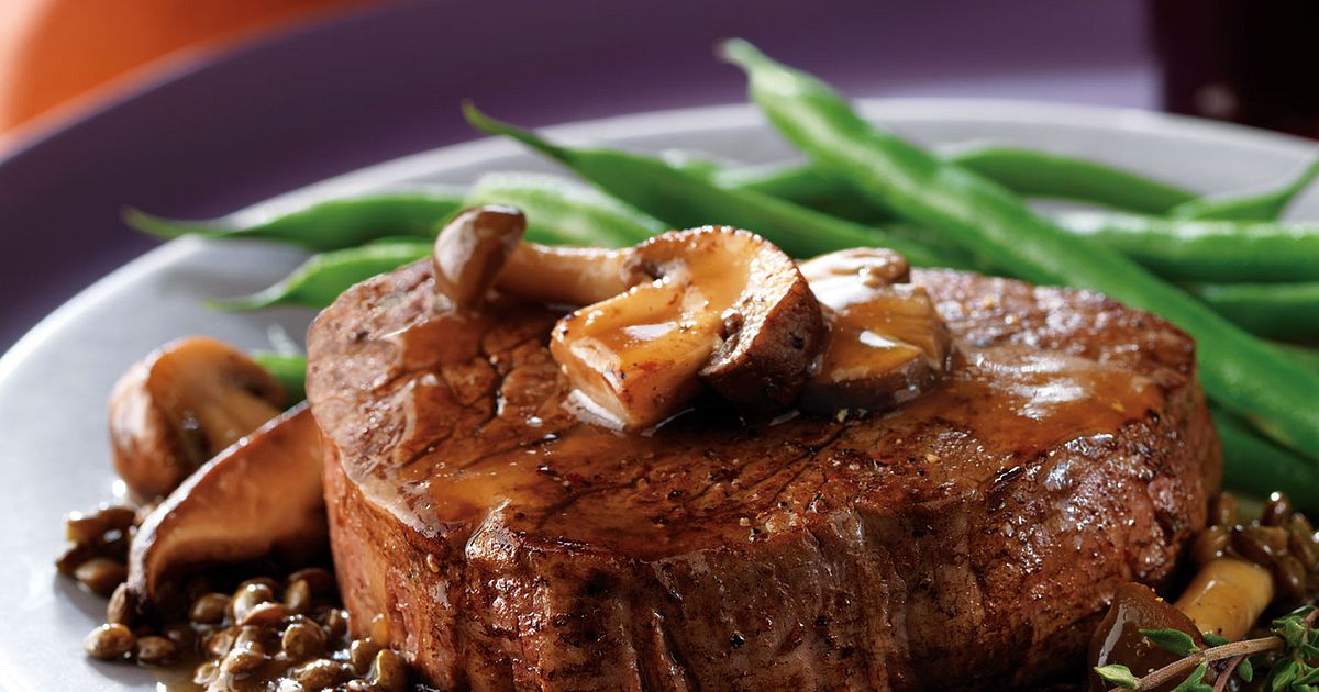 Filet Mignon with Herb-Butter Sauce and Mushrooms | Beef Loving Texans | Beef Loving Texans is your 