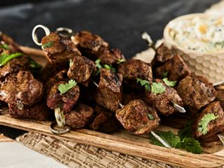 Beef Tikka with Pineapple Coconut Raita