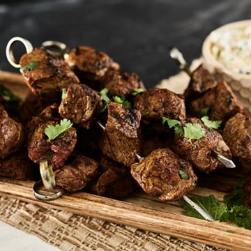Beef Tikka with Pineapple Coconut Raita