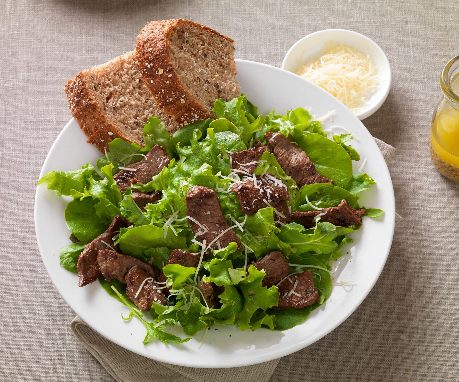 Lemon-Pepper Beef Top Sirloin Steak Salad