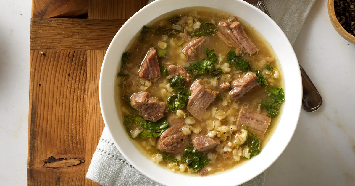 Beef Barley Soup with Spinach | Beef Loving Texans | Beef Loving Texans is your one-stop information