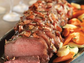 Bacon & Herb Topped Beef Roast
