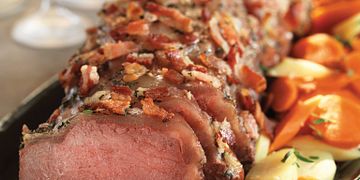 Bacon & Herb Topped Beef Roast