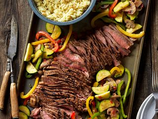 Grilled Southwestern Steak and Colorful Vegetables