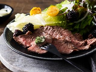 Smoked Beef Flat Iron with Herbed Ghee