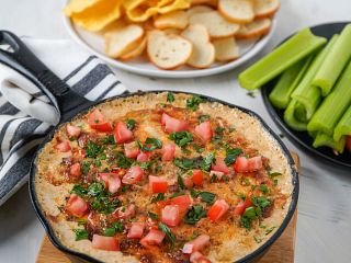 Cheesy Bourbon Hot Brown Skillet Dip