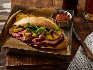 Al Pastor Glazed Beef Flat Iron Steak