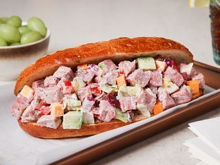Chopped Salad Beef Hoagies